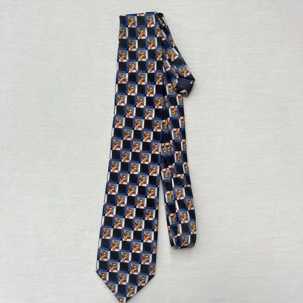 DISNEY WINNIE THE POOH BEAR/TIGGER BLACK/WHITE/YELLOW POLYESTER‎ TIE - NECK TIE